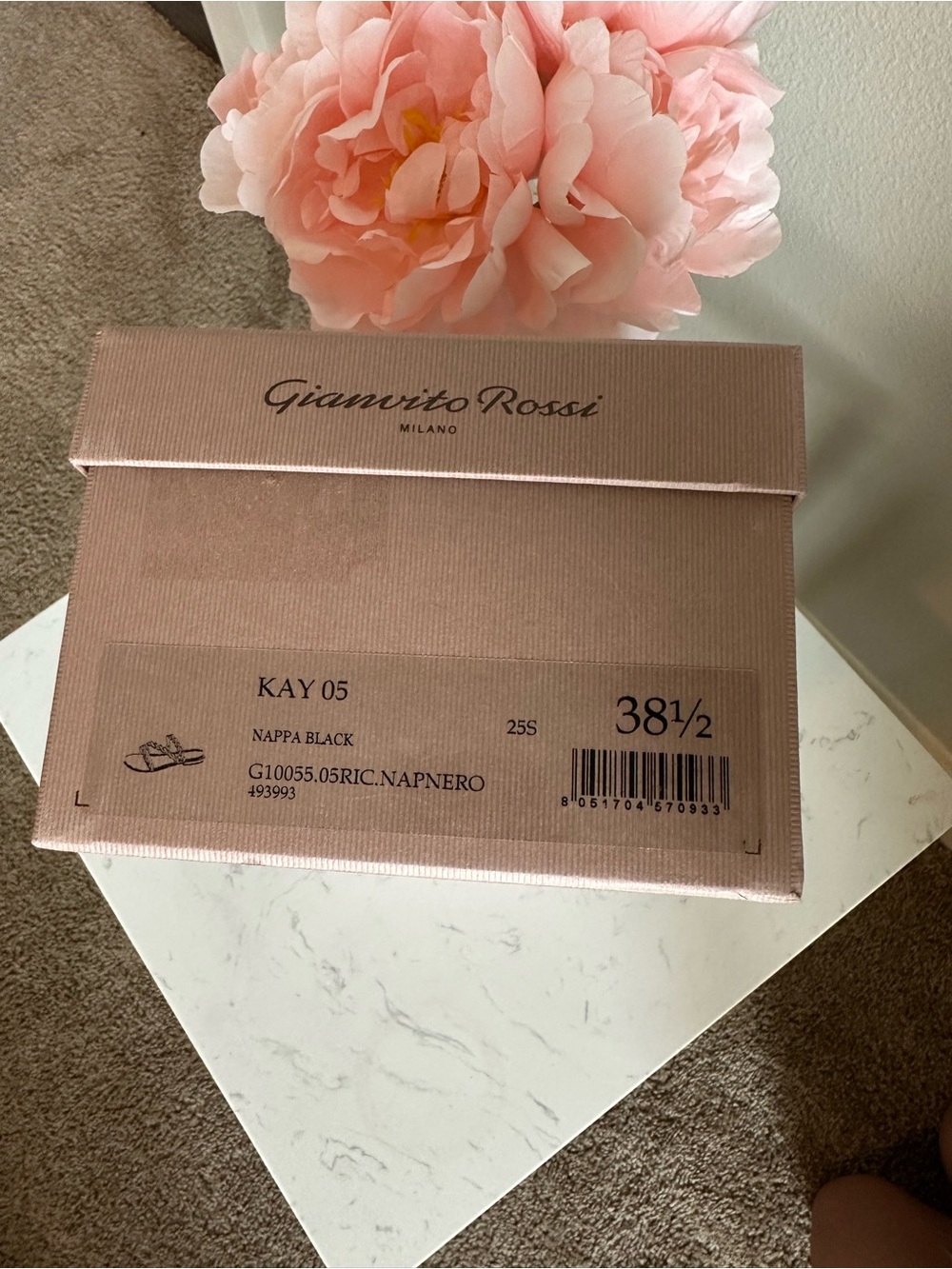 NWT Gianvito Rossi Kay Mule Flat Black EU38.5 - Full inclusion - Picture 8 of 8